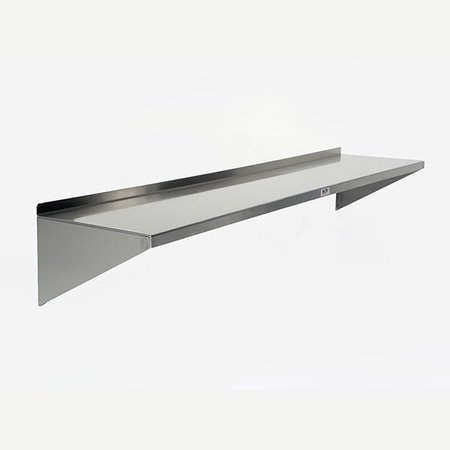 MIDCENTRAL MEDICAL 84"Wide x 8" Deep Stainless Steel Wall Shelf W/ 3 supports MCM655
